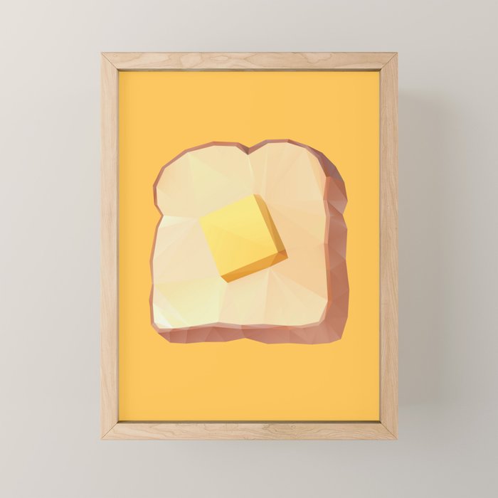 Toast with Butter polygon art Mini Art Print Gallery Image 1