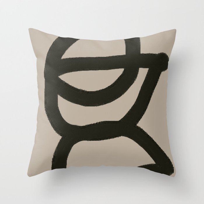 Line Art Modern Shape Graphic Throw Pillow Gallery Image 6