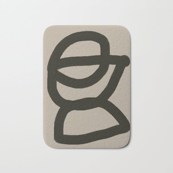 Line Art Modern Shape Graphic Bath Mat Gallery Image 1