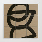 Line Art Modern Shape Graphic Wood Wall Art Gallery Image 1