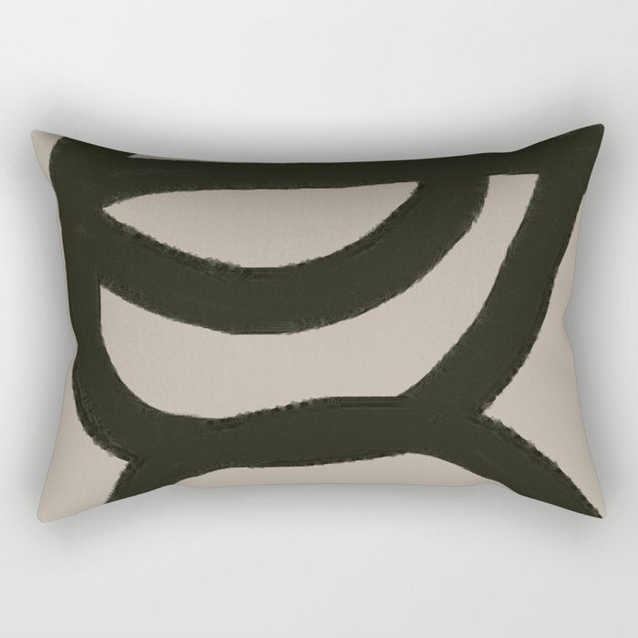 Line Art Modern Shape Graphic Rectangular Pillow Gallery Image 2