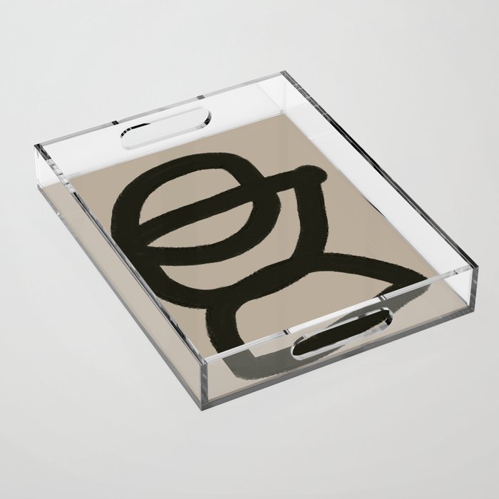 Line Art Modern Shape Graphic Acrylic Tray Gallery Image 1