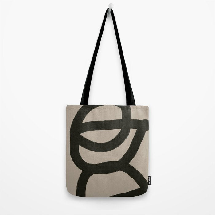 Line Art Modern Shape Graphic Tote Bag Gallery Image 2