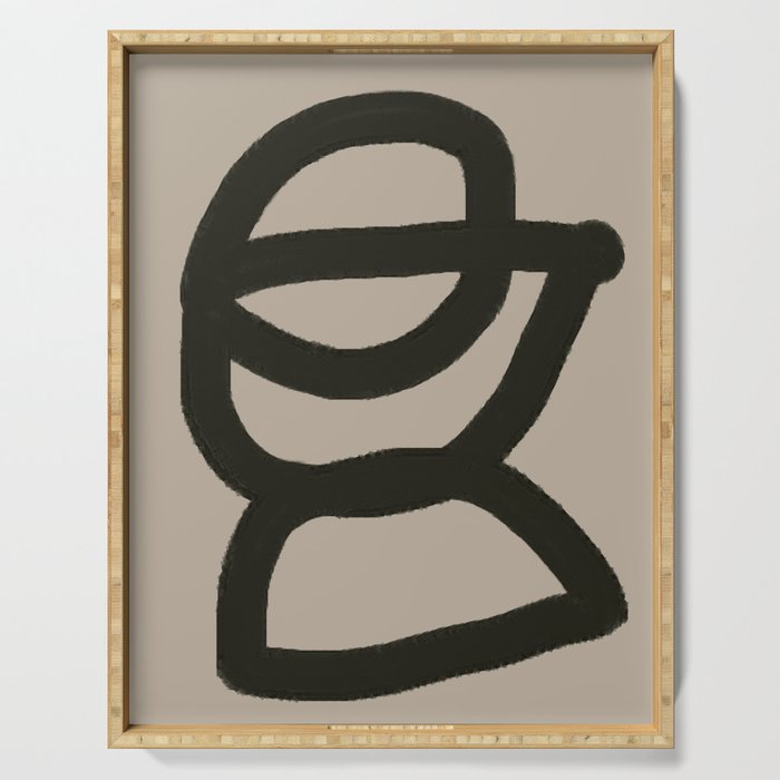 Line Art Modern Shape Graphic Serving Tray Gallery Image 1