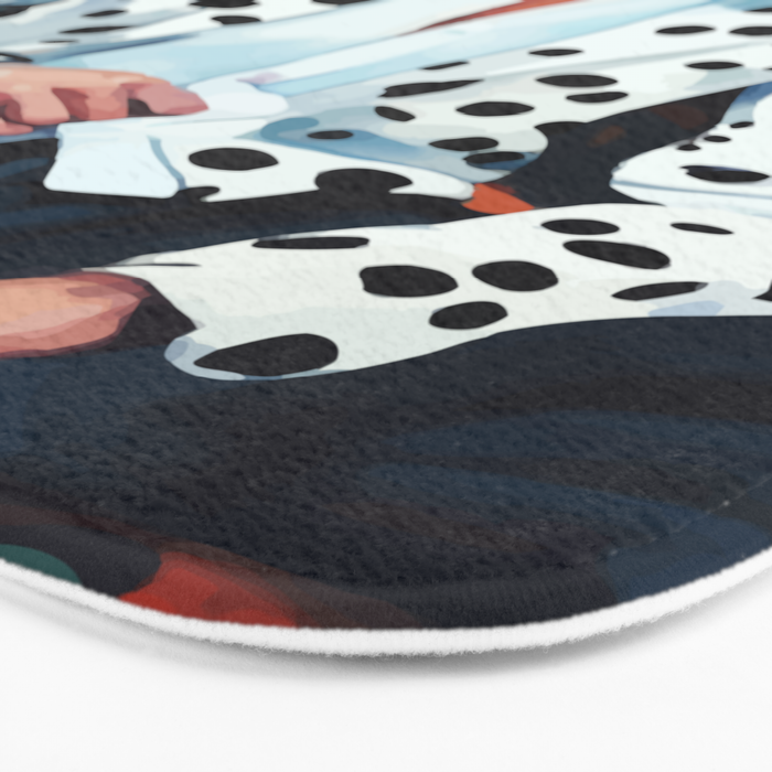 Dalmatian, Dog Pet Fashion Animal Print, Eclectic Man Formal Suit Bohemian Colorful Vintage People  Bath Mat Gallery Image 3