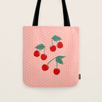 Cherry Kitsch on Pink Tote Bag Gallery Image 1