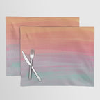 Abstract Orange Pink Teal Watercolor Sunset  Placemat Gallery Image 1