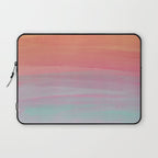 Abstract Orange Pink Teal Watercolor Sunset  Laptop Sleeve Gallery Image 1