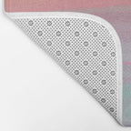 Abstract Orange Pink Teal Watercolor Sunset  Bath Mat Gallery Image 2