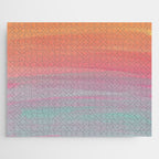 Abstract Orange Pink Teal Watercolor Sunset  Jigsaw Puzzle Gallery Image 1