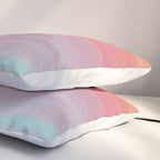 Abstract Orange Pink Teal Watercolor Sunset  Pillow Sham Gallery Image 3