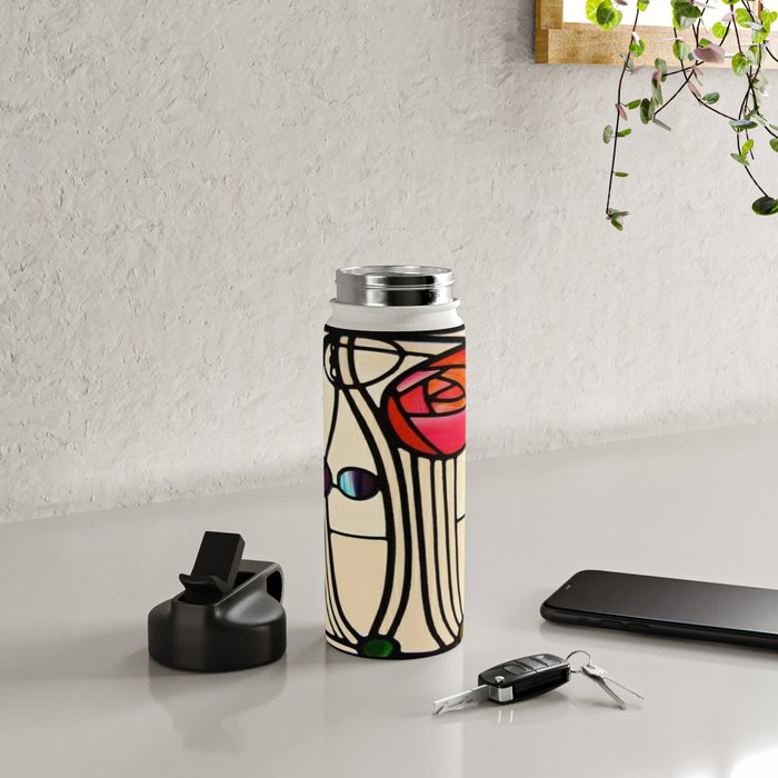 Charles Rennie Mackintosh window Water Bottle Gallery Image 4