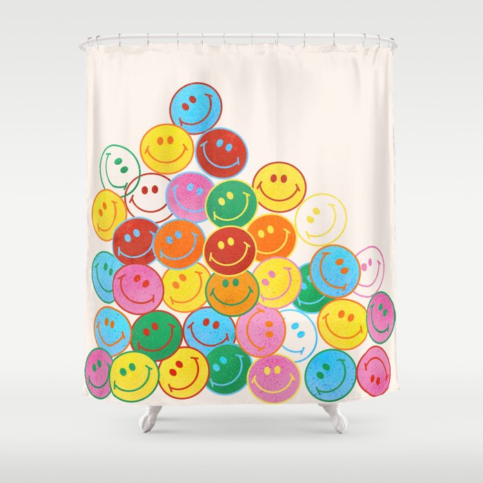 Lots of Smileys Shower Curtain Gallery Image 1