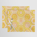 Golden Geometric Tiles Watercolor Placemat Gallery Image 1