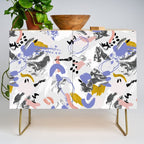 Abstract brush strokes splashes Credenza Gallery Image 1