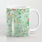 Chinoiserie Aqua Mint Floral Garden Fresco Coffee Mug Gallery Image 1