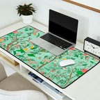 Chinoiserie Aqua Mint Floral Garden Fresco Desk Mat Gallery Image 2