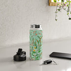 Chinoiserie Aqua Mint Floral Garden Fresco Water Bottle Gallery Image 4