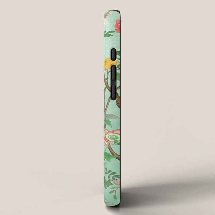 Chinoiserie Aqua Mint Floral Garden Fresco iPhone Case Gallery Image 2