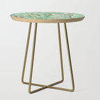 Chinoiserie Aqua Mint Floral Garden Fresco Side Table Gallery Image 1