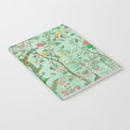 Chinoiserie Aqua Mint Floral Garden Fresco Notebook Gallery Image 2