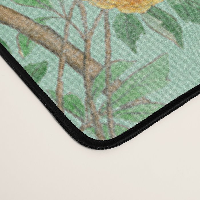 Chinoiserie Aqua Mint Floral Garden Fresco Desk Mat Gallery Image 4