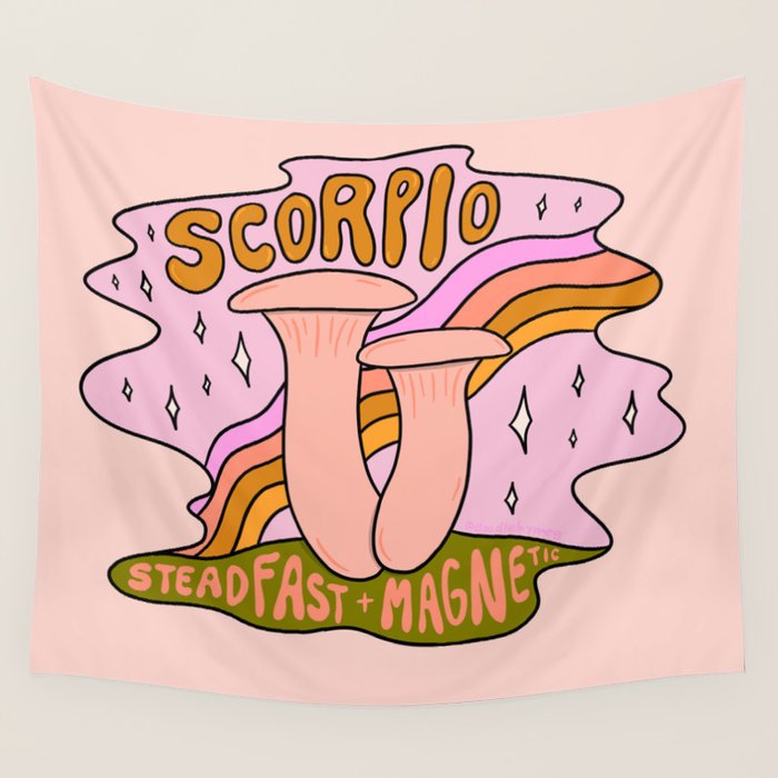 Scorpio Mushroom Wall Tapestry Gallery Image 1