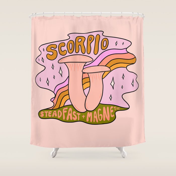 Scorpio Mushroom Shower Curtain Gallery Image 1