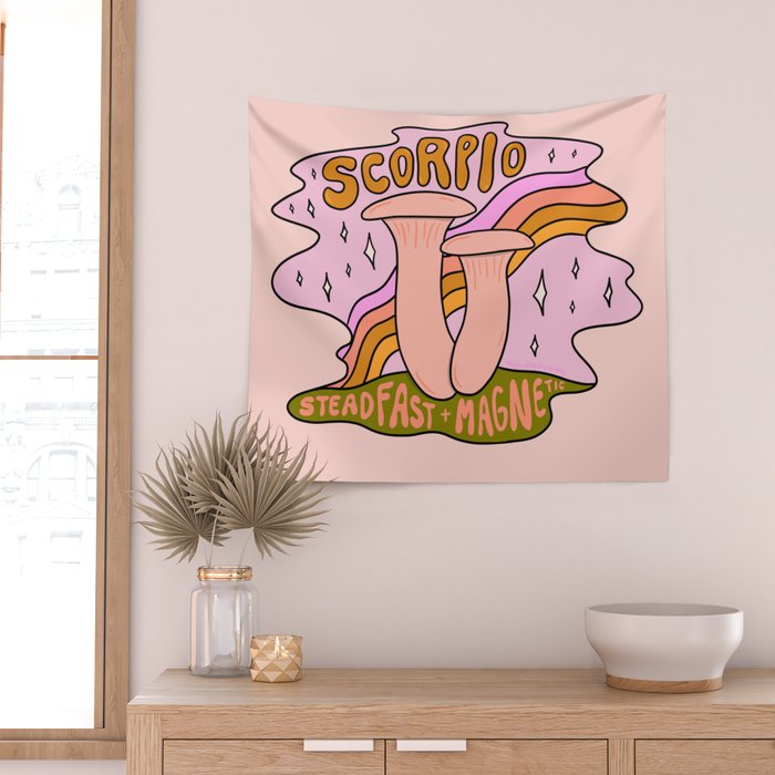 Scorpio Mushroom Wall Tapestry Gallery Image 2
