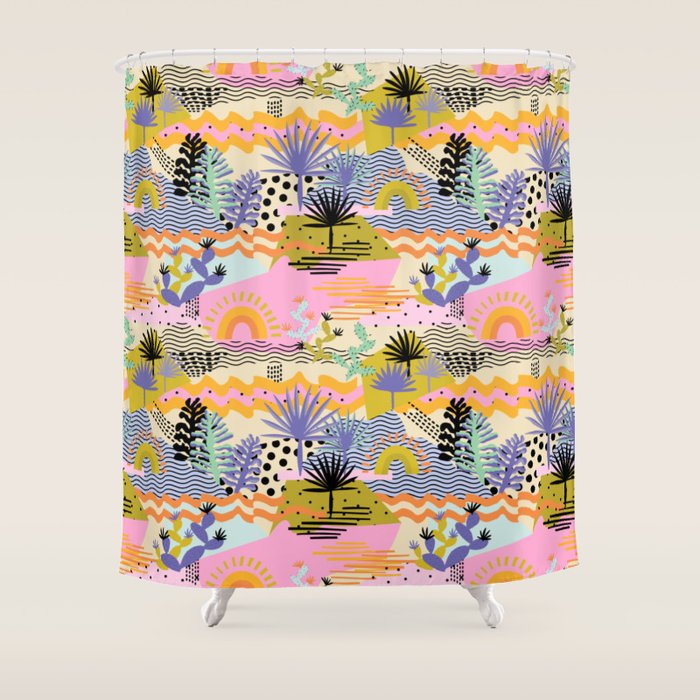 Summer in Palm Springs Shower Curtain Gallery Image 1