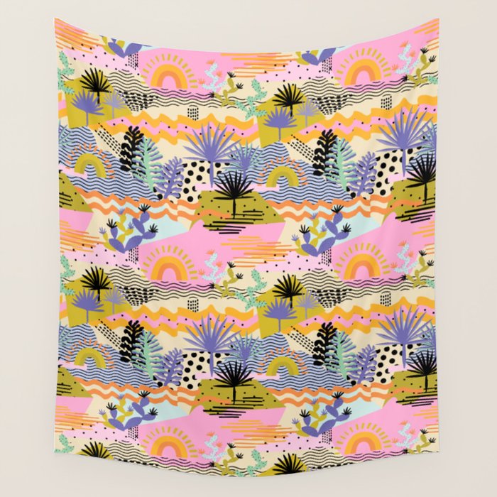 Summer in Palm Springs Wall Tapestry Gallery Image 4