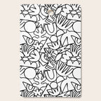 Black and white organic nature shape drawing pattern Cutting Board Gallery Image 1