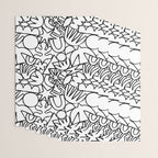 Black and white organic nature shape drawing pattern Wrapping Paper Gallery Image 3