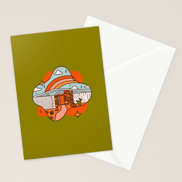 Libra Mid Century House Stationery Card Gallery Image 2