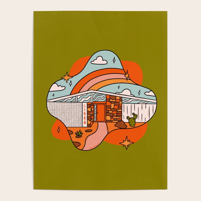 Libra Mid Century House Poster Gallery Image 1