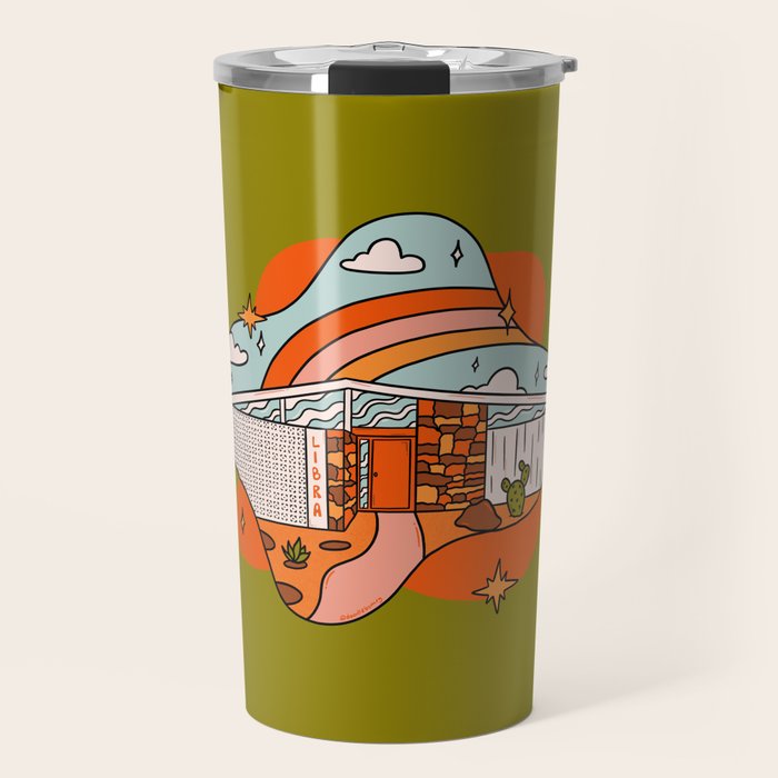 Libra Mid Century House Travel Mug Gallery Image 1
