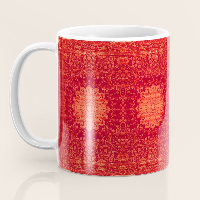 Orange Boho Oriental Traditional Antique Moroccan Style Coffee Mug Gallery Image 3