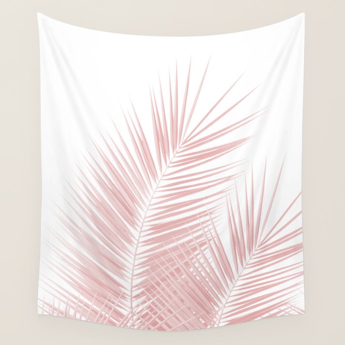 Blush Pink Palm Leaves Dream - Cali Summer Vibes #1 #tropical #decor #art #society6 Wall Tapestry Gallery Image 4