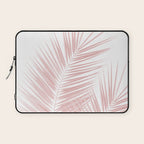 Blush Pink Palm Leaves Dream - Cali Summer Vibes #1 #tropical #decor #art #society6 Laptop Sleeve Gallery Image 1