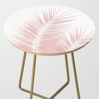 Blush Pink Palm Leaves Dream - Cali Summer Vibes #1 #tropical #decor #art #society6 Side Table Gallery Image 2