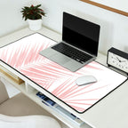 Blush Pink Palm Leaves Dream - Cali Summer Vibes #1 #tropical #decor #art #society6 Desk Mat Gallery Image 2