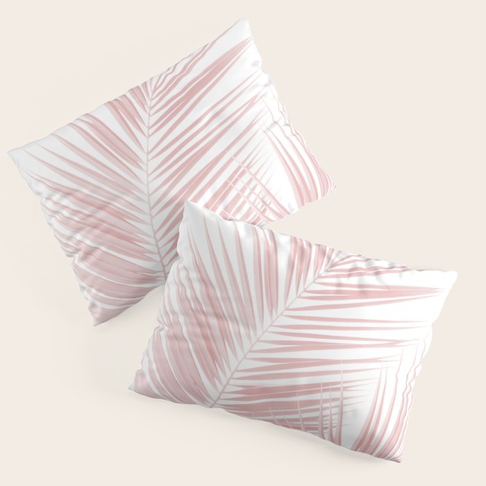 Blush Pink Palm Leaves Dream - Cali Summer Vibes #1 #tropical #decor #art #society6 Pillow Sham Gallery Image 1