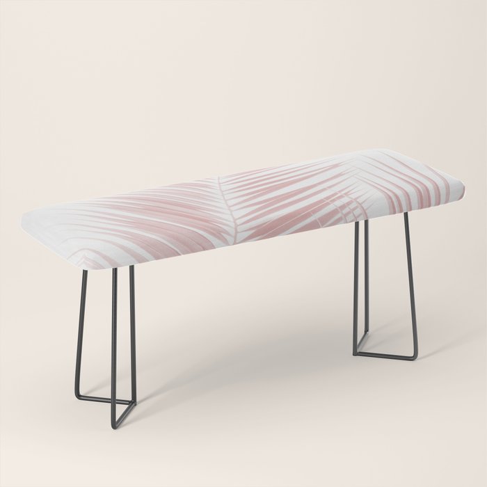 Blush Pink Palm Leaves Dream - Cali Summer Vibes #1 #tropical #decor #art #society6 Bench Gallery Image 1
