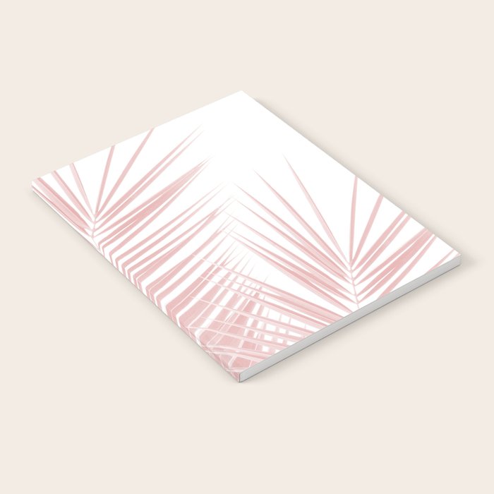 Blush Pink Palm Leaves Dream - Cali Summer Vibes #1 #tropical #decor #art #society6 Notebook Gallery Image 2