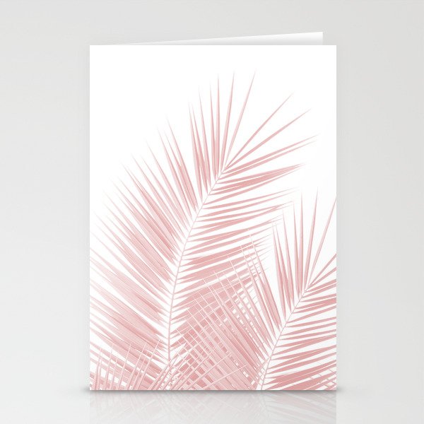 Blush Pink Palm Leaves Dream - Cali Summer Vibes #1 #tropical #decor #art #society6 Stationery Card Gallery Image 1