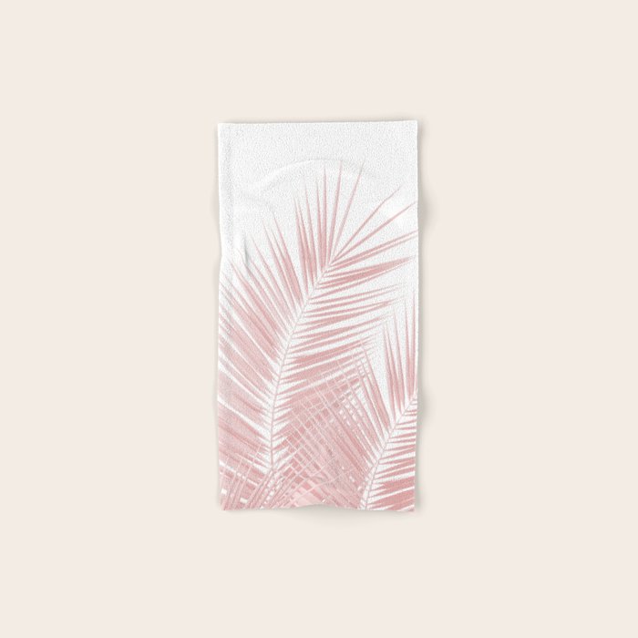 Blush Pink Palm Leaves Dream - Cali Summer Vibes #1 #tropical #decor #art #society6 Bath Towel Gallery Image 1