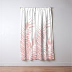 Blush Pink Palm Leaves Dream - Cali Summer Vibes #1 #tropical #decor #art #society6 Window Curtain Gallery Image 3