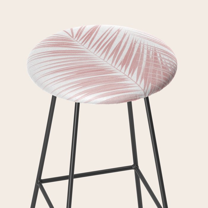 Blush Pink Palm Leaves Dream - Cali Summer Vibes #1 #tropical #decor #art #society6 Stool Gallery Image 2