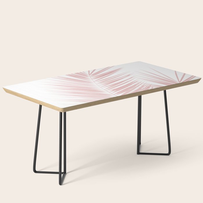 Blush Pink Palm Leaves Dream - Cali Summer Vibes #1 #tropical #decor #art #society6 Coffee Table Gallery Image 1