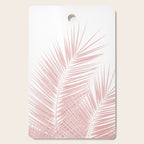 Blush Pink Palm Leaves Dream - Cali Summer Vibes #1 #tropical #decor #art #society6 Cutting Board Gallery Image 1